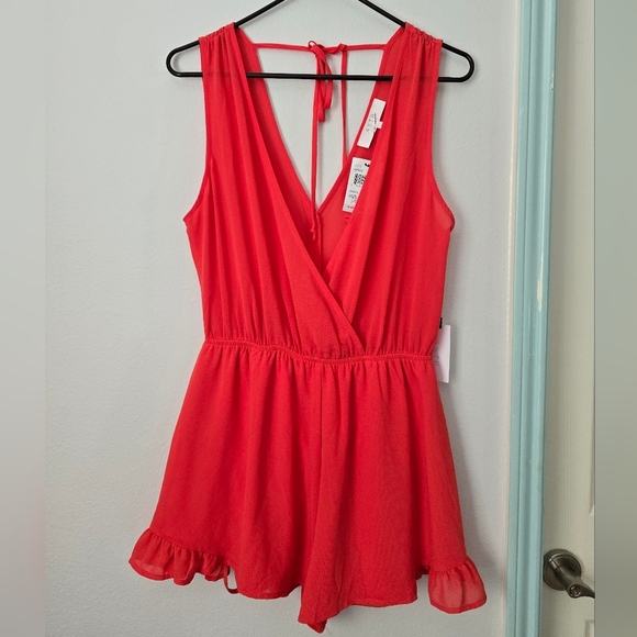 ASTR The Label Women's Orange Playsuit-romper - Picture 5 of 8